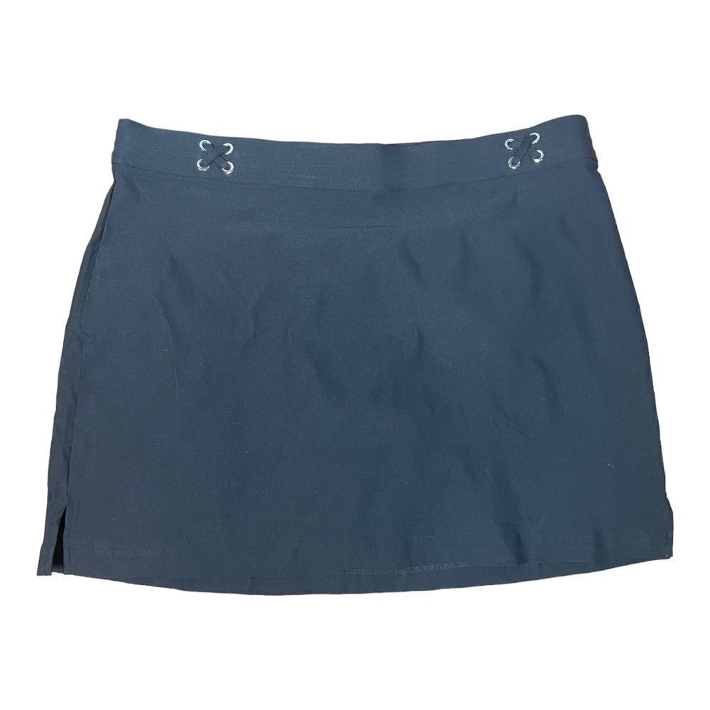Rafaella Comfort Skort Sz, XXL Elastic Waist Casual Black  Solid EUC Activewear